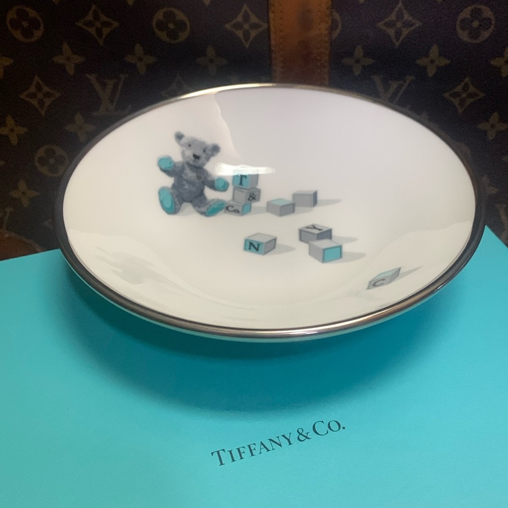 Tiffany and co color block silver rimmed baby block